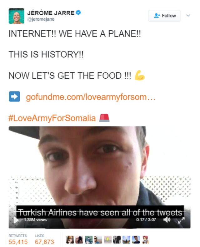 Somali'deki Aç İnsanlar İçin Türk Hava Yolları Uçağını Yemekle Dolduran Kampanya