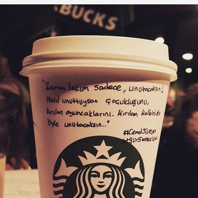 Kahveyi Ona Şiir Yazacak Kadar Çok Sevenler İçin 16 Şiir Starbucks'ta Örneği