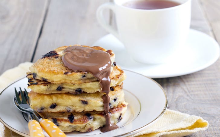 Elma Püreli Çikolatalı Pancake