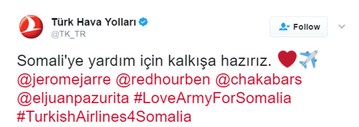 Somali'deki Aç İnsanlar İçin Türk Hava Yolları Uçağını Yemekle Dolduran Kampanya