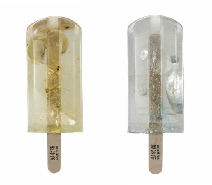 http://www.designboom.com/art/polluted-water-popsicles-06-08-2017/ | designboom