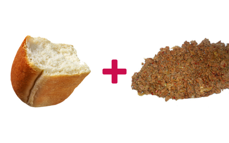 ekmek arası kıyma kavurma