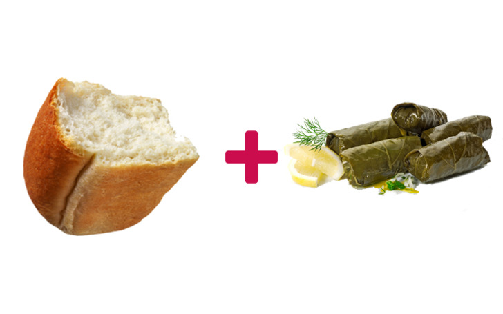 ekmek arası yaprak sarma