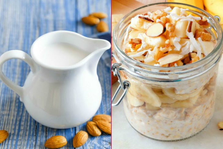 Diyet Kahvaltı: Kavanozda Hızlı Kahvaltı, Badem Sütü, Şekersiz Muzlu Pancake, Şekersiz Çilek Reçeli