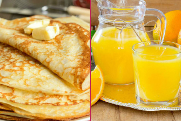 Ekonomik Kahvaltı: Sütsüz Krep, Lor Peyniri, 3 Portakal ile 5 Litre Portakal Suyu