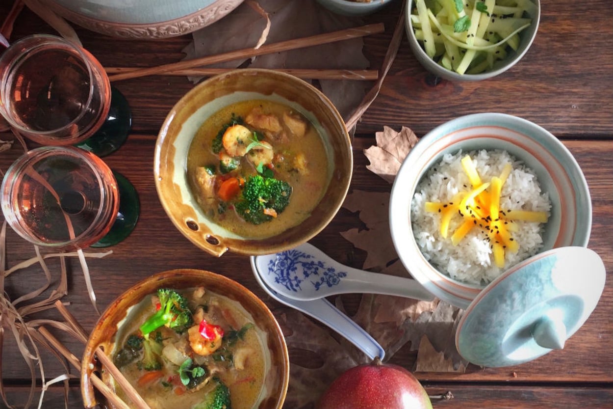 Çok Leziz: Tavuk ve Karidesli Thai Köri
