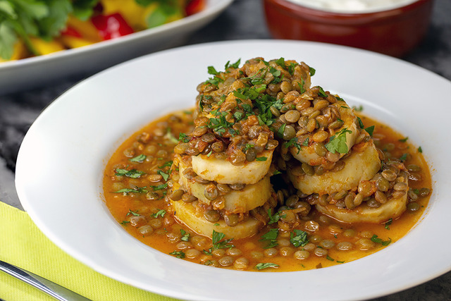 Yeşil Mercimekli Patates Dizme Tarifi