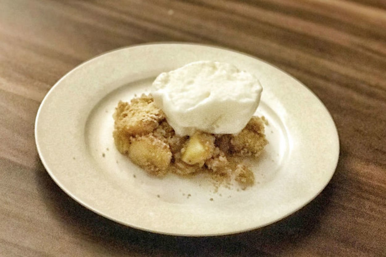 Üzerinde Dondurma İle: Elmalı Crumble