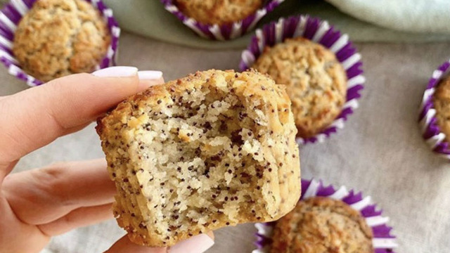 Mis Gibi: Haşhaşlı Limonlu Şekersiz Muffin