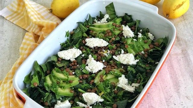 Protein Deposu: Mercimekli Ispanak Salatası