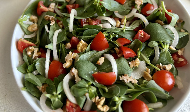 4 Malzemeli: Ege Usulü Semizotu Salatası
