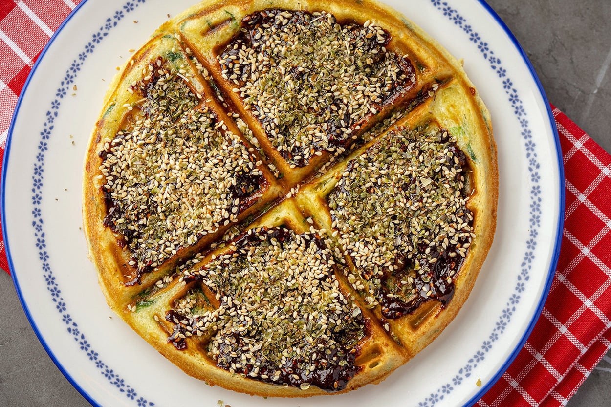 Tuzlu Waffle: Ispanaklı Waffle