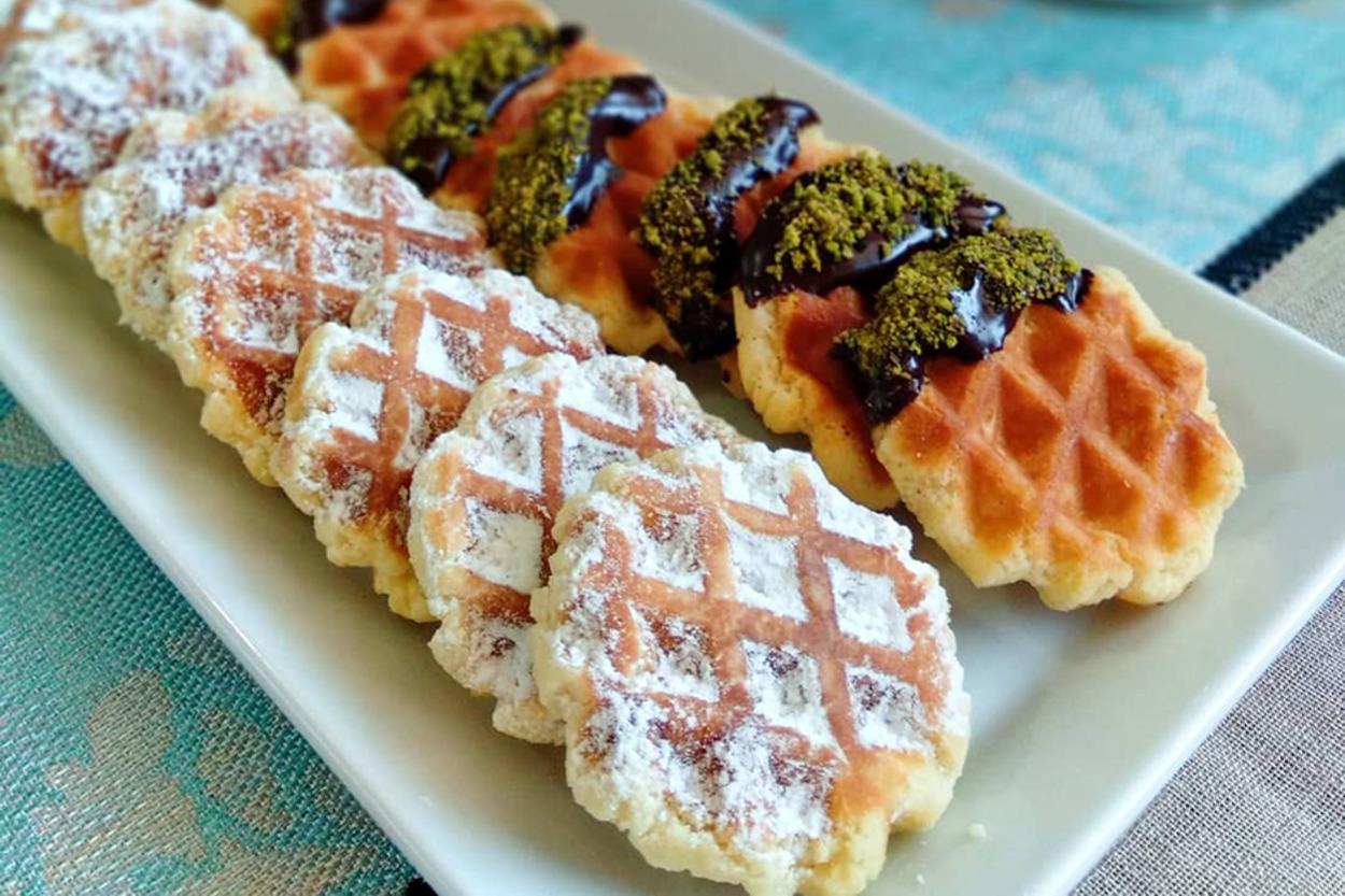 Görünümü Şık: Waffle Kurabiye