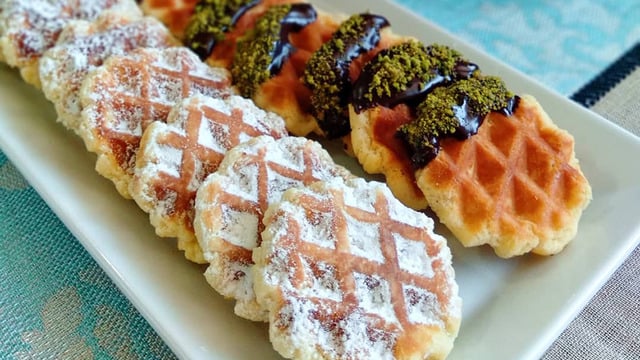 Görünümü Şık: Waffle Kurabiye