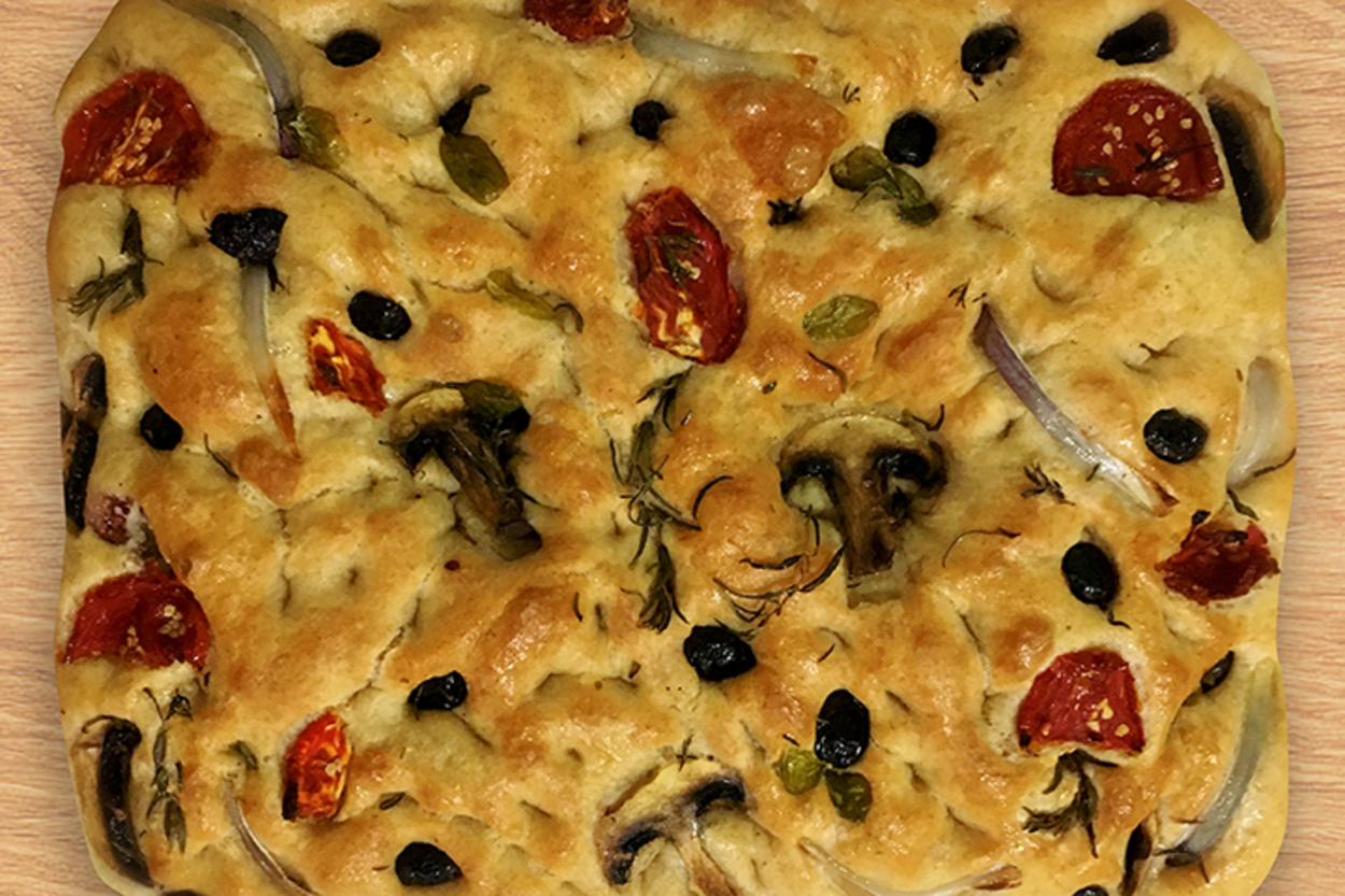 İtalyan Ekmeği: Tam Buğdaylı Focaccia