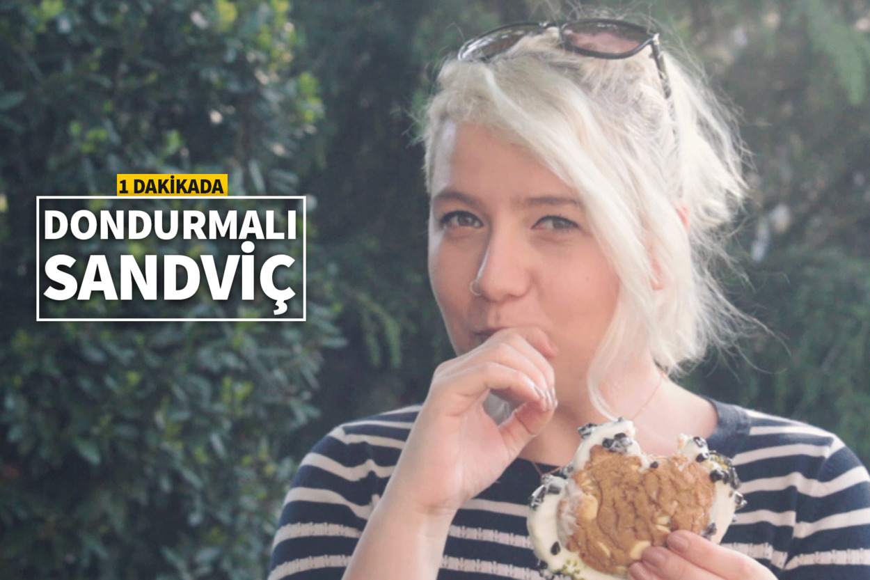 [VİDEO] Hem de Kurabiyeli: 1 Dakikada Dondurmalı Sandviç