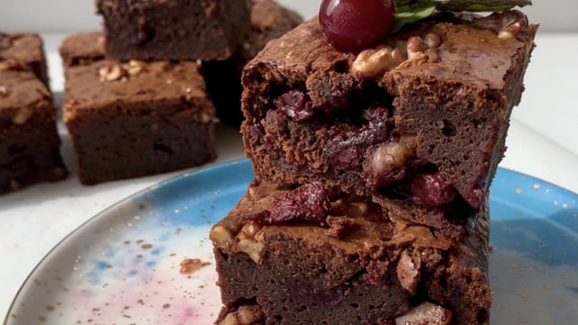 Favori Lezzet: Vişneli ve Cevizli Brownie