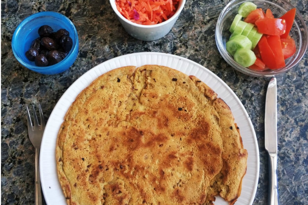 Glutensiz ve Leziz: Nohut Unlu Vegan Omlet