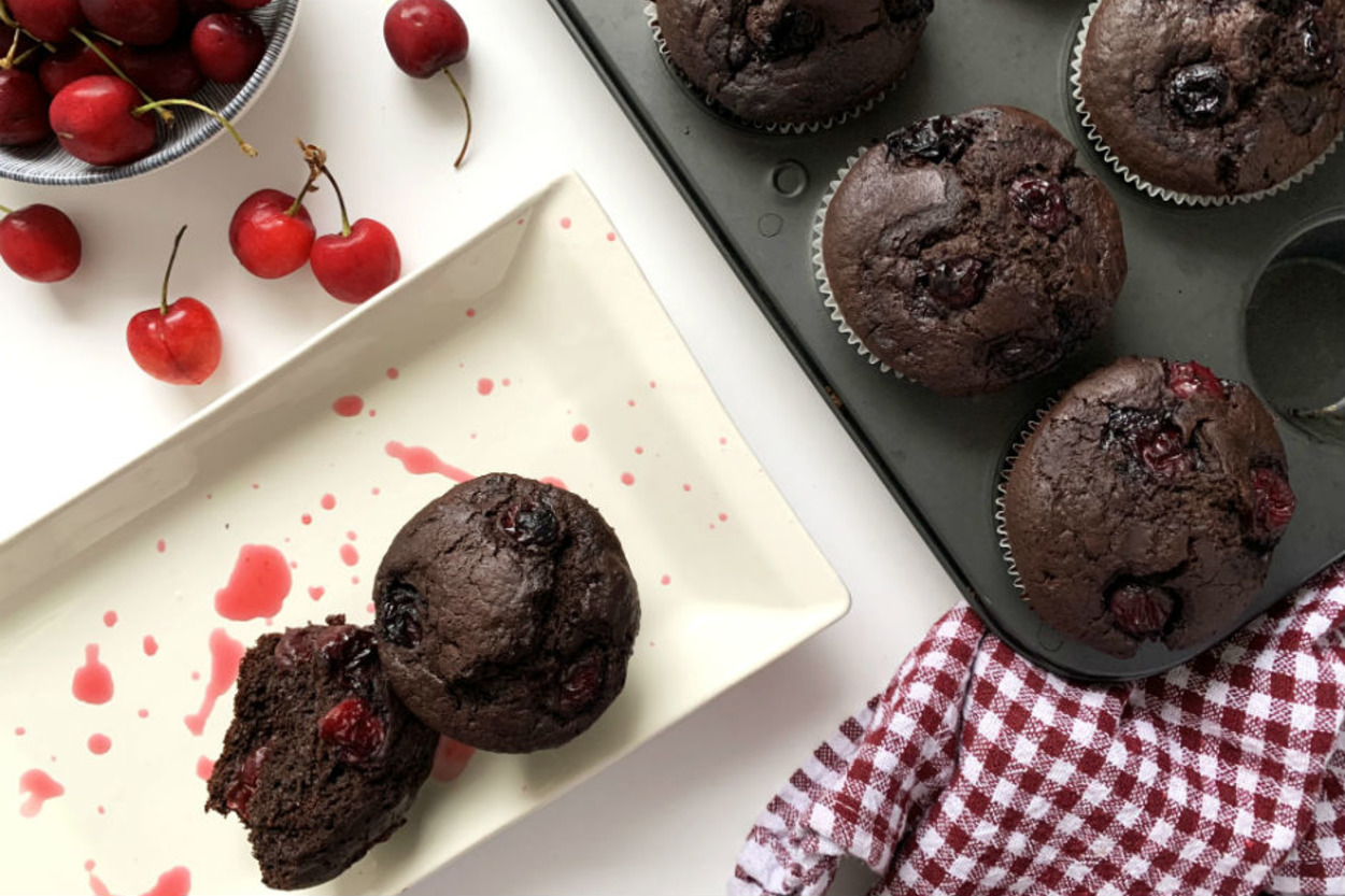 Zıt Aromaların Mükemmelliği: Vişneli Çikolatalı Muffin