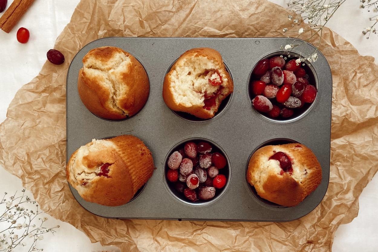Tatlı Ekşi Aroma Dolu: Kızılcıklı Muffin