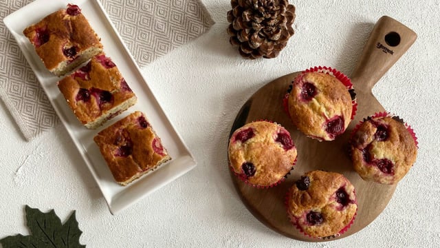 Bol Meyve Bol Lezzet: Muzlu Vişneli Beyaz Çikolatalı Muffin