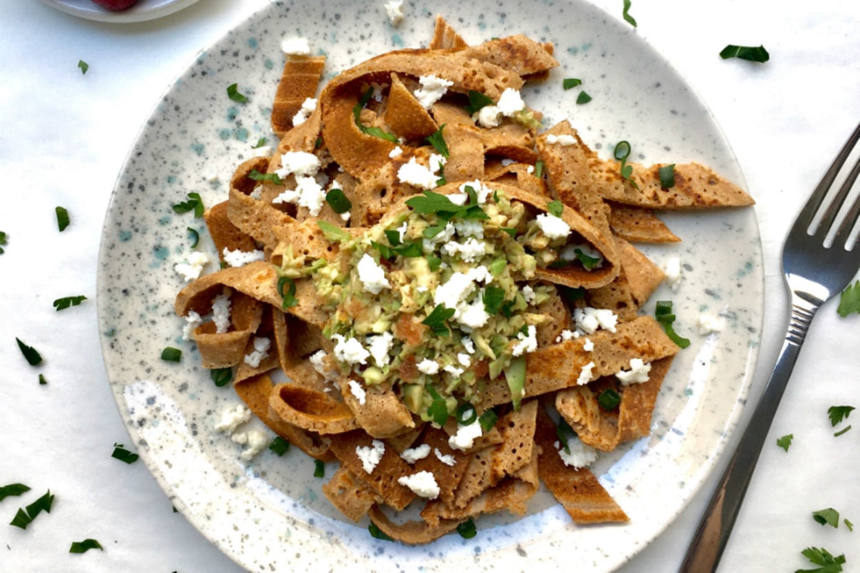 Kahvaltılara Şık Dokunuş: Krep Spagetti
