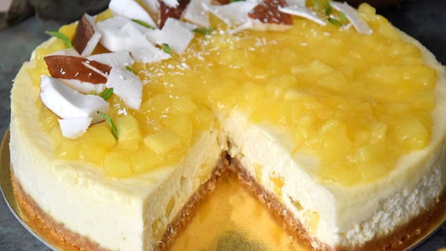 Yazın Vazgeçilmezi Olacak: Hindistan Cevizli Ananaslı Cheesecake