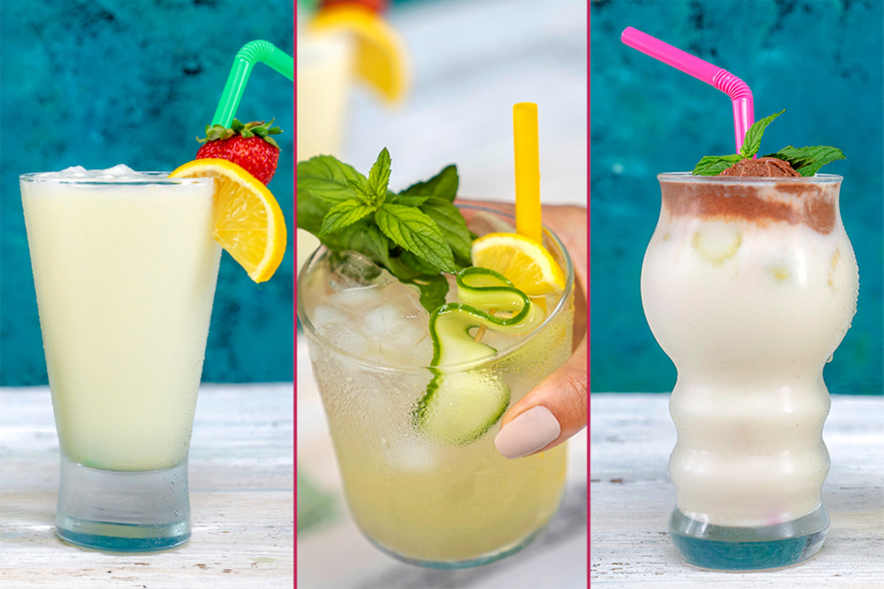 Alkolsüz Kokteyller (Mocktails): Kavun Sütü, Beyaz Limonata, Çengel Güneşi