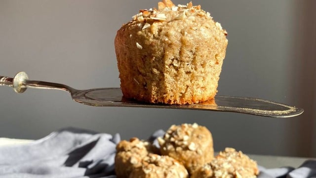Rafine Şeker İçermeyen: Muzlu Bademli Muffin