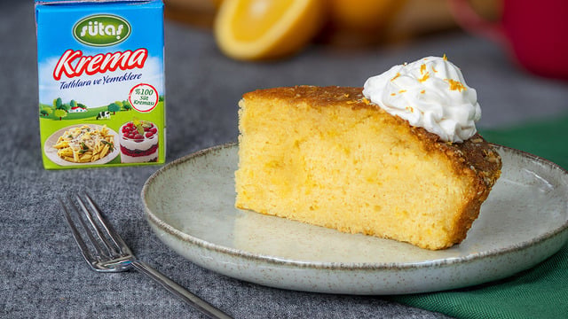 Islak Dokusuyla: Kremalı Portakallı Puding Kek