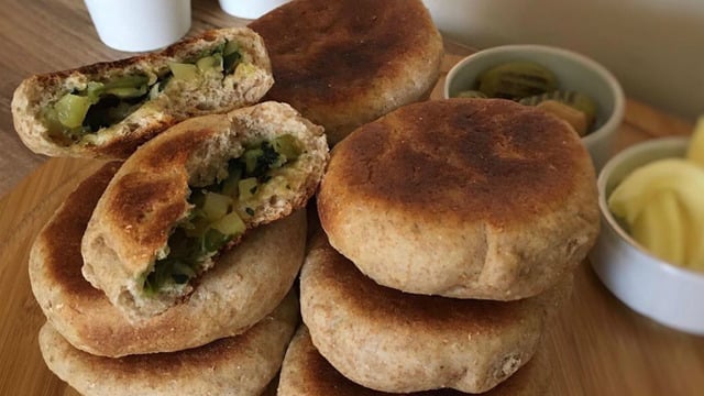 Tam Buğday Unlu: Dolgulu Mini Bazlama