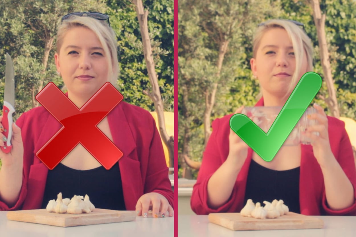 Daha Önce Denemediniz: Sarımsak Aslında Nasıl Soyulur? [İZLE]