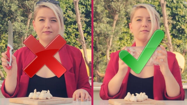 Daha Önce Denemediniz: Sarımsak Aslında Nasıl Soyulur? [İZLE]