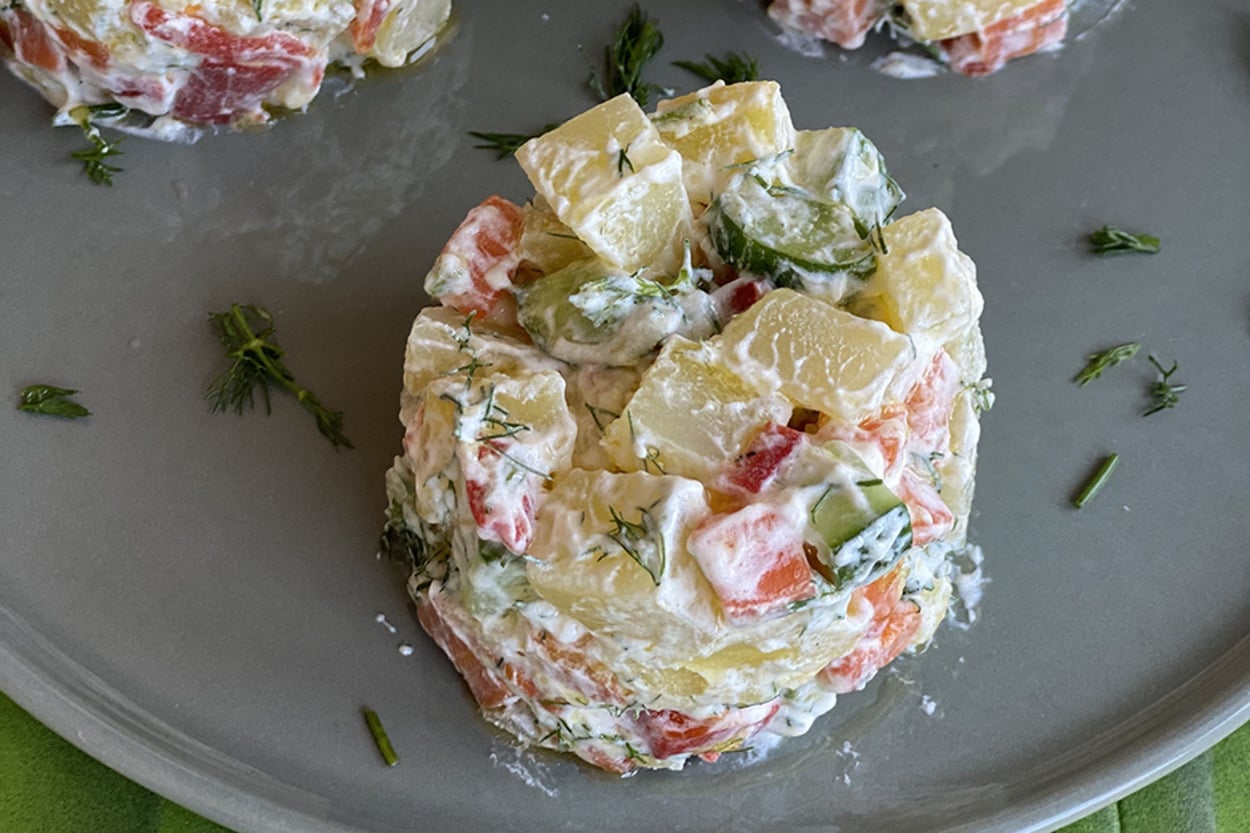Tadı Şahane: Haşlamadan Patates Salatası