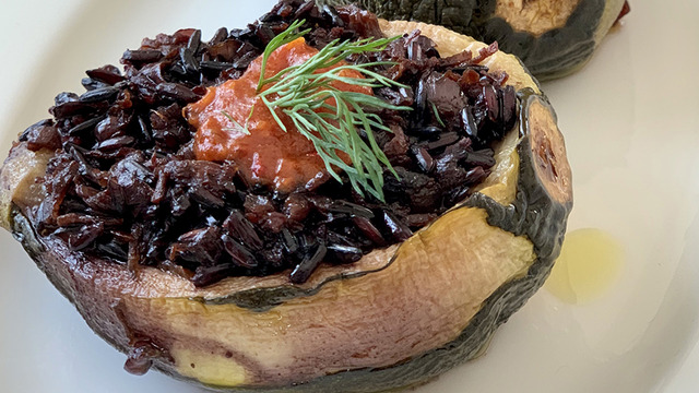 Glutensiz ve Vegan: Siyah Pirinçli Kabak Dolması