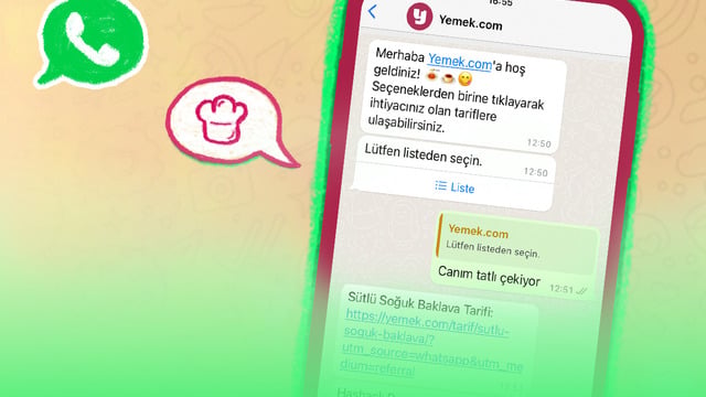 Türkiye’de Bir İlk: Yemek.com Bana Tarif Öner ile Artık WhatsApp’tayız!