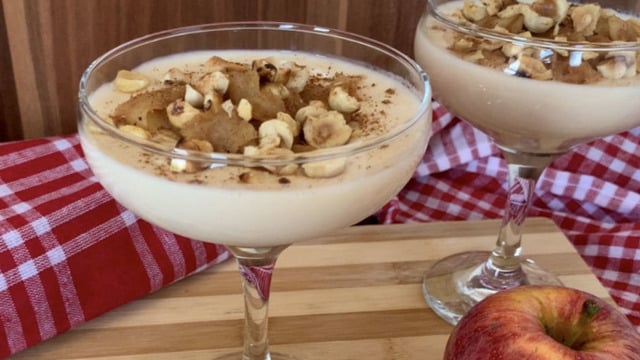 Muhallebiye Farklı Yorum: Elmalı Fındıklı Muhallebi