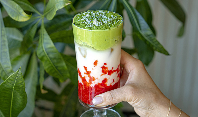 Popüler İçecek: Çilekli Matcha Latte