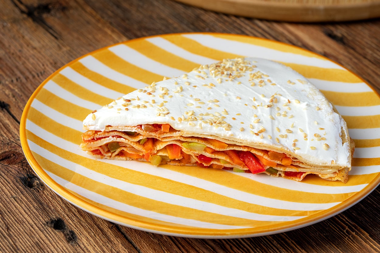 Lazanyayı Aratmaz: Sebzeli Krep Pasta