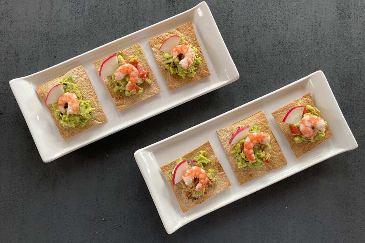 Lavaş Üstü Atıştırmalık: Karidesli Guacamole Taco