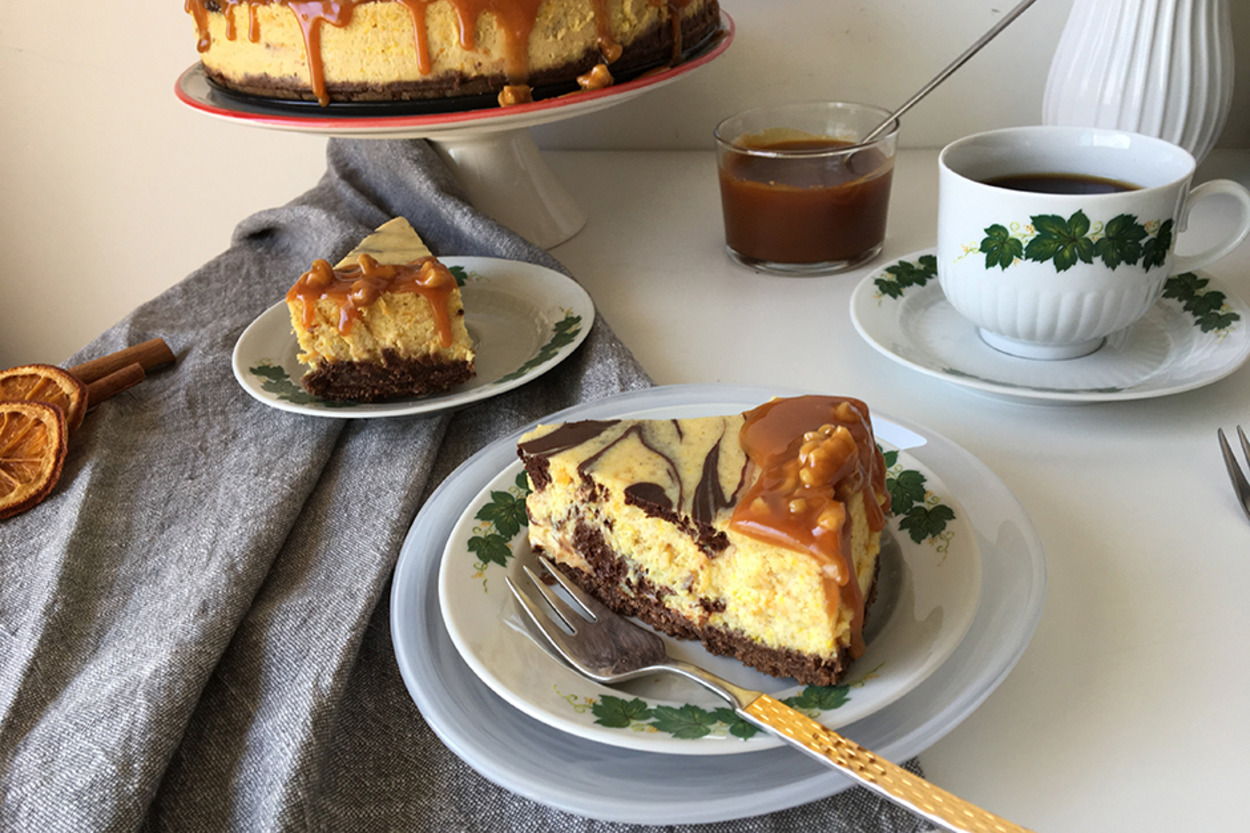 Enfes Uyumuyla: Bal Kabaklı Çikolatalı Cheesecake