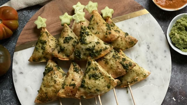 Ev Yapımı Pesto Sosla: Tavuklu Tortilla Ağaçları
