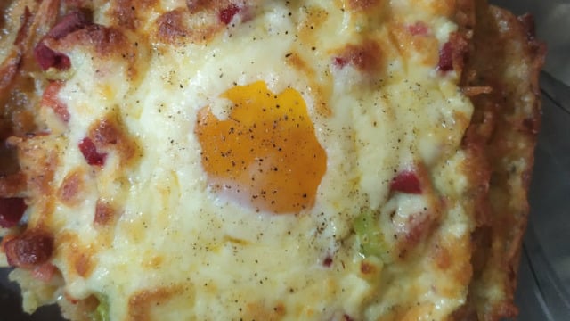 Çok Doyurucu: Kahvaltılık Patates Pizzası