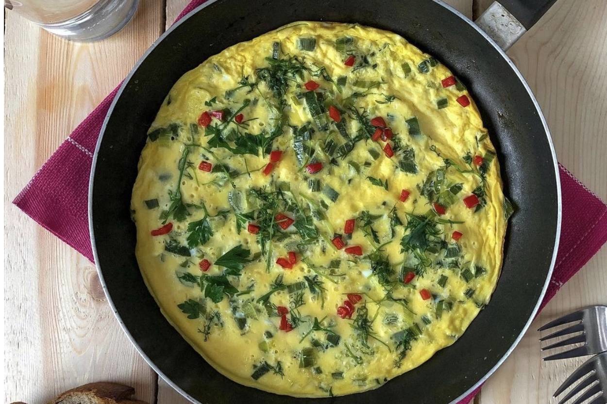 İtalya Esintili: Pırasalı Omlet