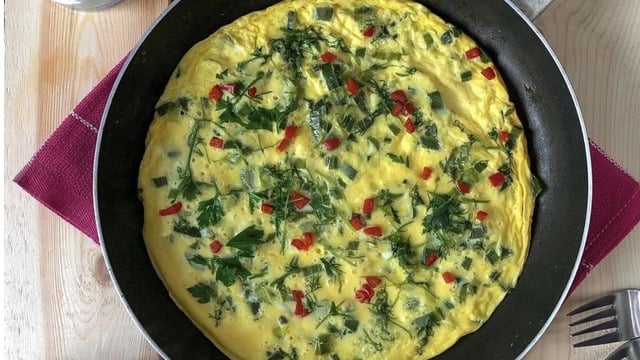 İtalya Esintili: Pırasalı Omlet