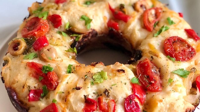 Pizza Tadında: Sebzeli Çiçek Açma