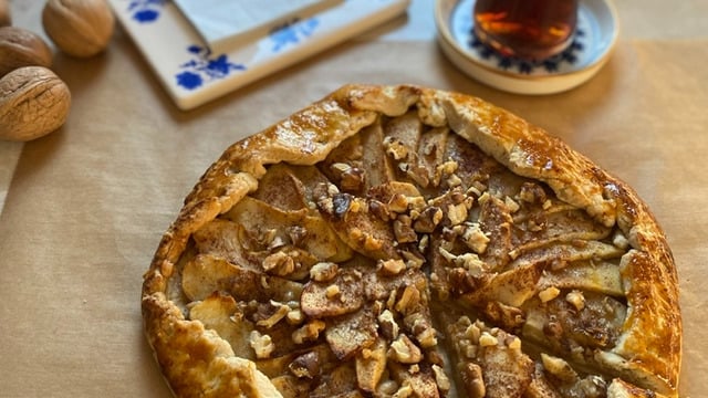 Kıtır Hamurlu: Tahinli Elmalı Galette
