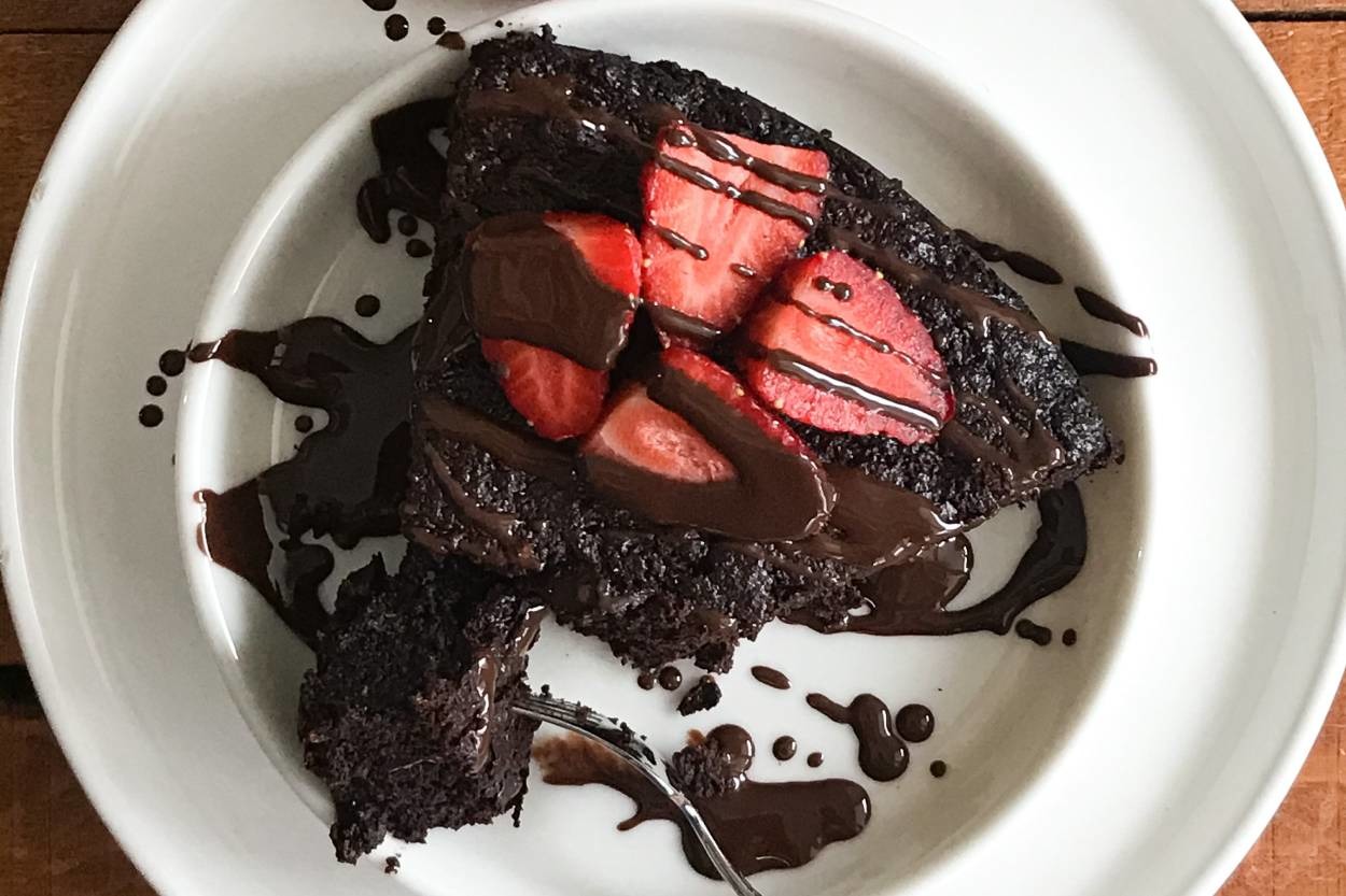 Hem de Rafine Şekersiz: 4 Malzemeli Unsuz Brownie