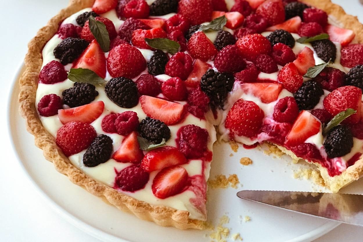 Bu Sıcak Yaz Günlerinde: Kırmızı Meyveli Turta