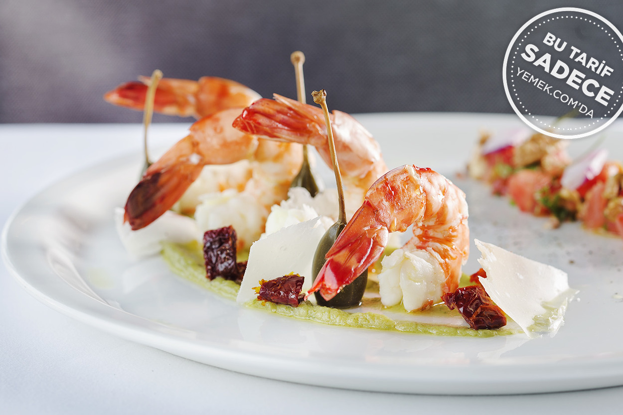 Ouzo Roof Restaurant'tan: Avokado Püreli Karides